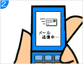 携帯電話を使ったお知らせメール